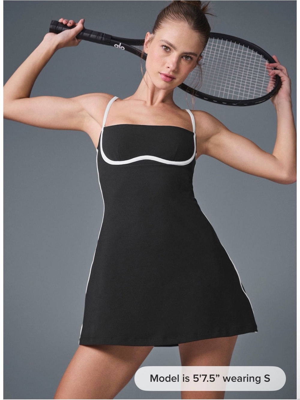 ALO Yoga airbrush streamlined dress black/white